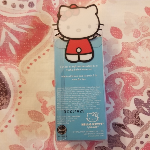 The Creme Shop Hello Kitty by Sanrio Blue Macaron Lip Balm w/ Vitamin E NWT NIB - Picture 2 of 3